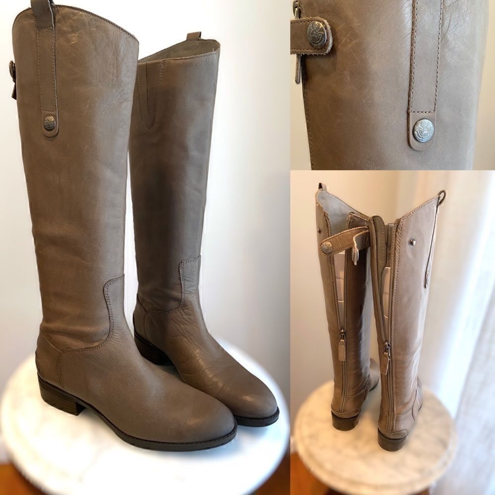 Sam Edelman Grey Penny Riding Boots Size 5.5M